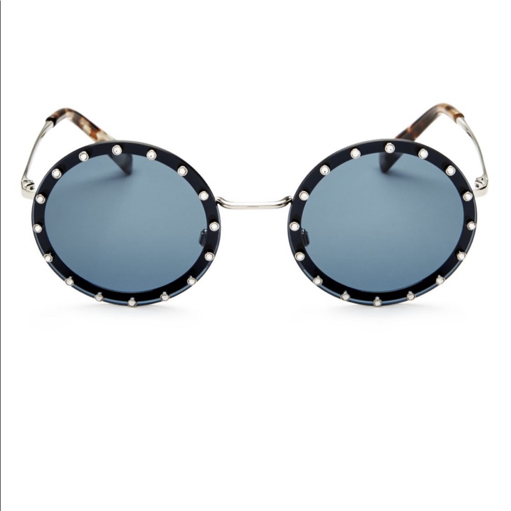VALENTINO Embellished Round Sunglasses, 53mm